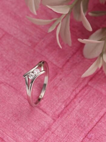 Ad Stone Silver Ring