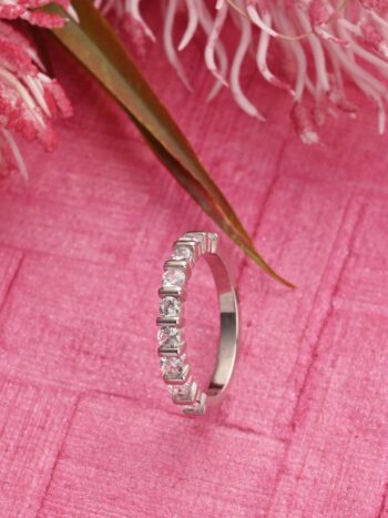 Multiple AD Stone Silver Ring