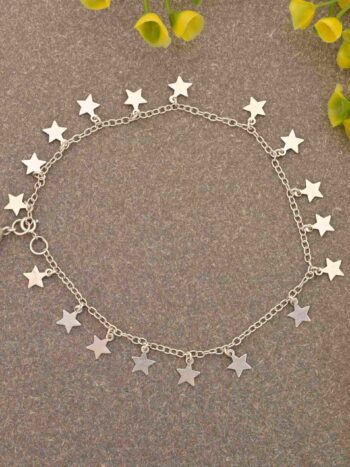 Stars Silver Anklet