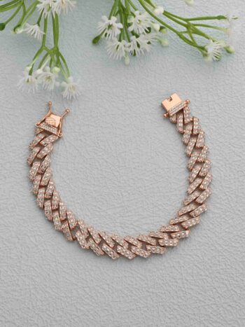 AD Stone Silver Bracelet