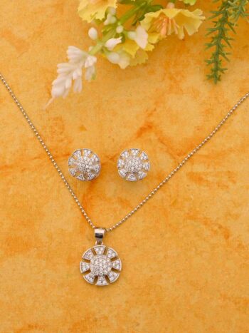 Designer Silver Pendant Set