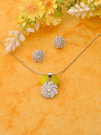 Swirl Silver Pendant Set