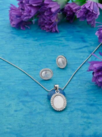 Designer Silver Pendant Set