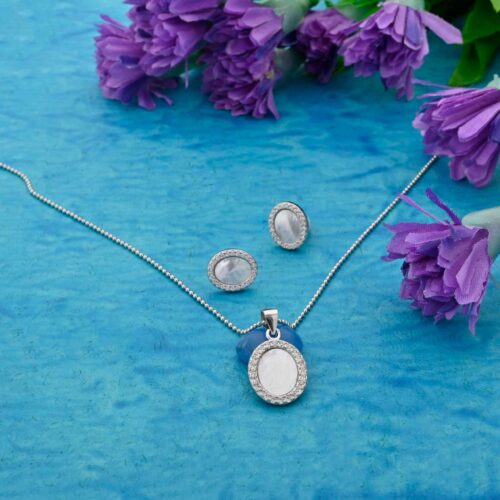 Designer Silver Pendant Set