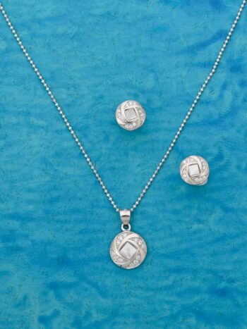 Designer Silver Pendant Set