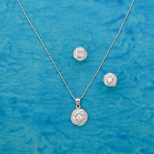 Designer Silver Pendant Set