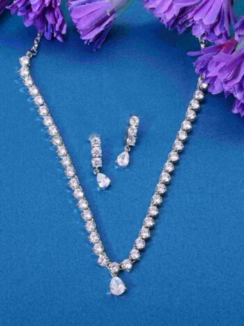 Party Wear Silver Necklace
