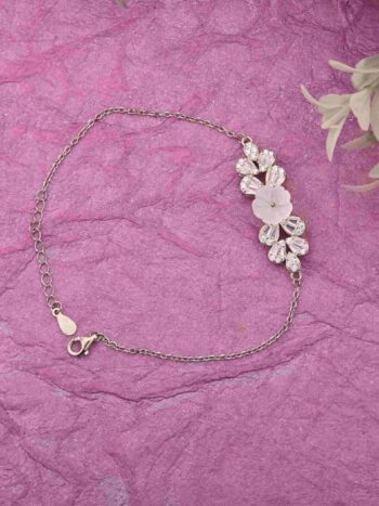 AD Stone Silver Bracelet