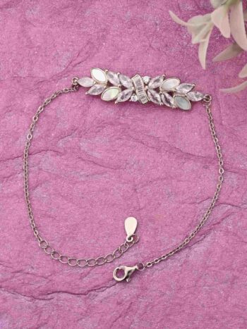 Stylish AD Stone Silver Bracelet