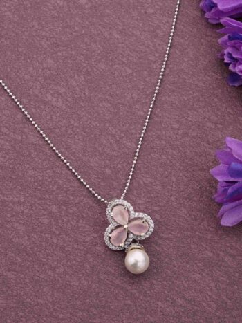 Flower Shape Silver Pendant