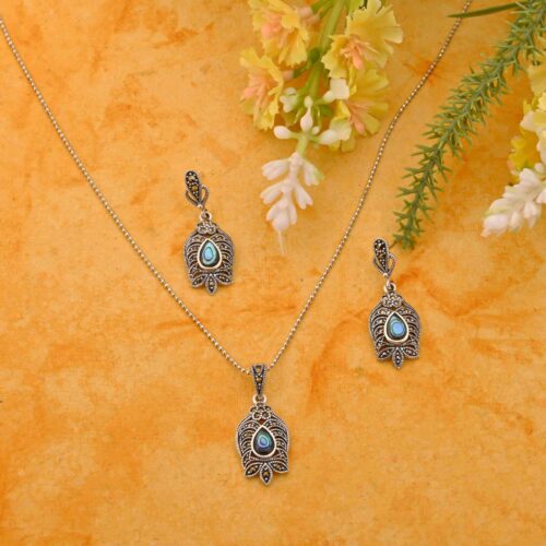 Antique  Silver Pendant Set