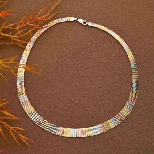 Multicolor Silver Chain