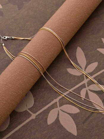 Stylish Multicolor Silver Chain