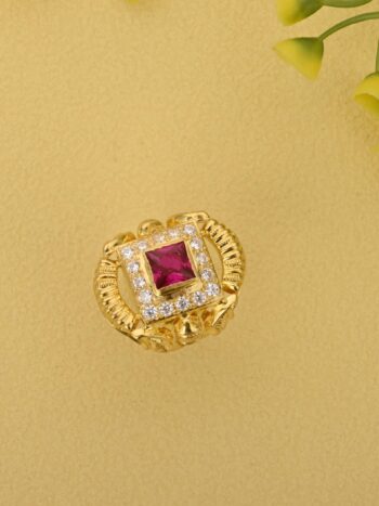 Nazarana Pink Stone Gold Ring