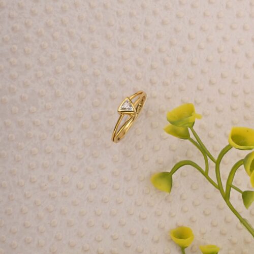 Elegant AD Stone Gold Ring
