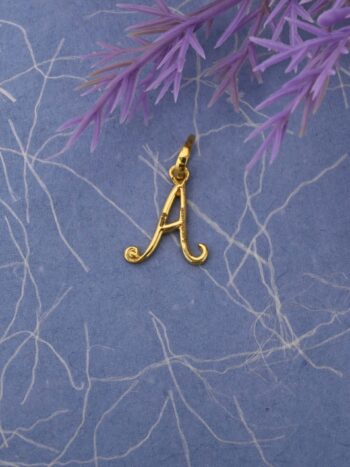 A Letter Gold Chain Pendant