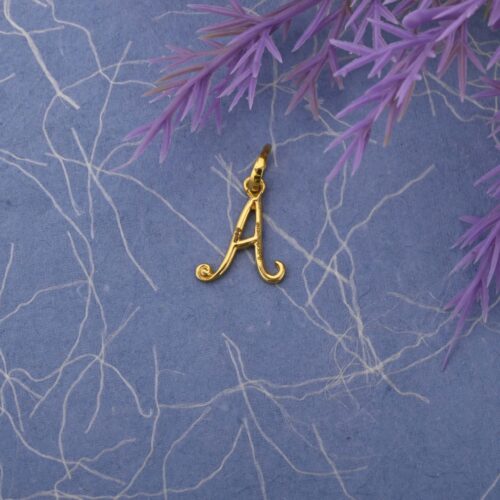 A Letter Gold Chain Pendant