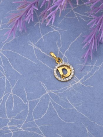 D Letter Gold Chain Pendant