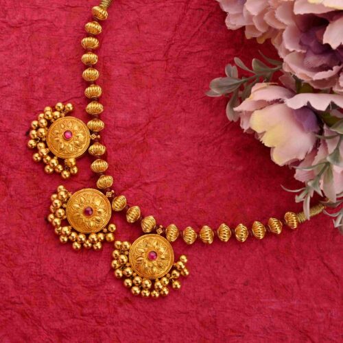 Designer Lakhi Gold Necklace