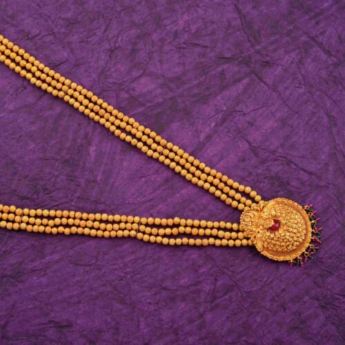 Long Lakhi Gold Necklace