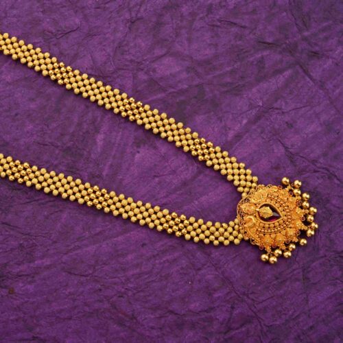 Long Lakhi Gold Necklace