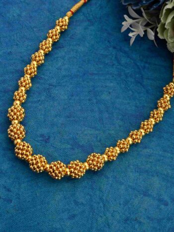 Thushi Style Lakhi Gold Necklace