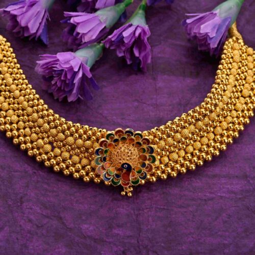Designer Lakhi Gold Necklace