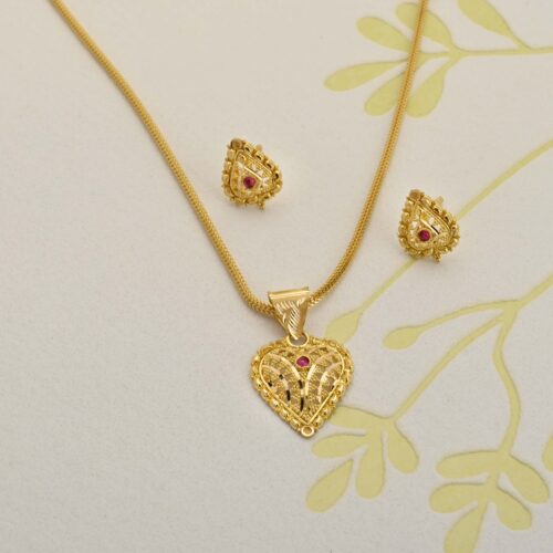Daily Wear Gold Pendant Set