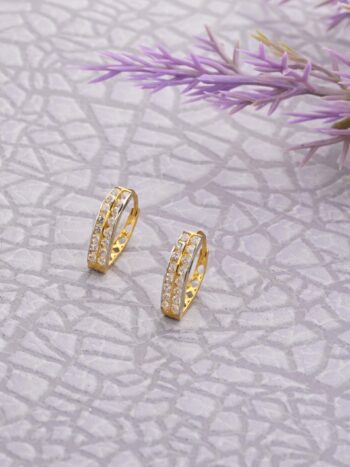 Multi AD Stone Gold Earrings
