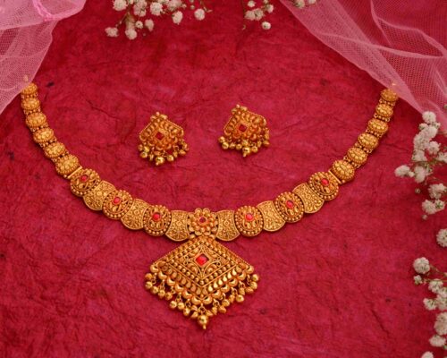 Designer Gokak Gold Necklace Set