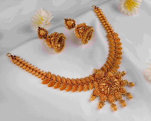 Gokak Gold Heavy Necklace Set