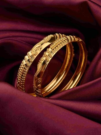 Half Round Gold Bangles