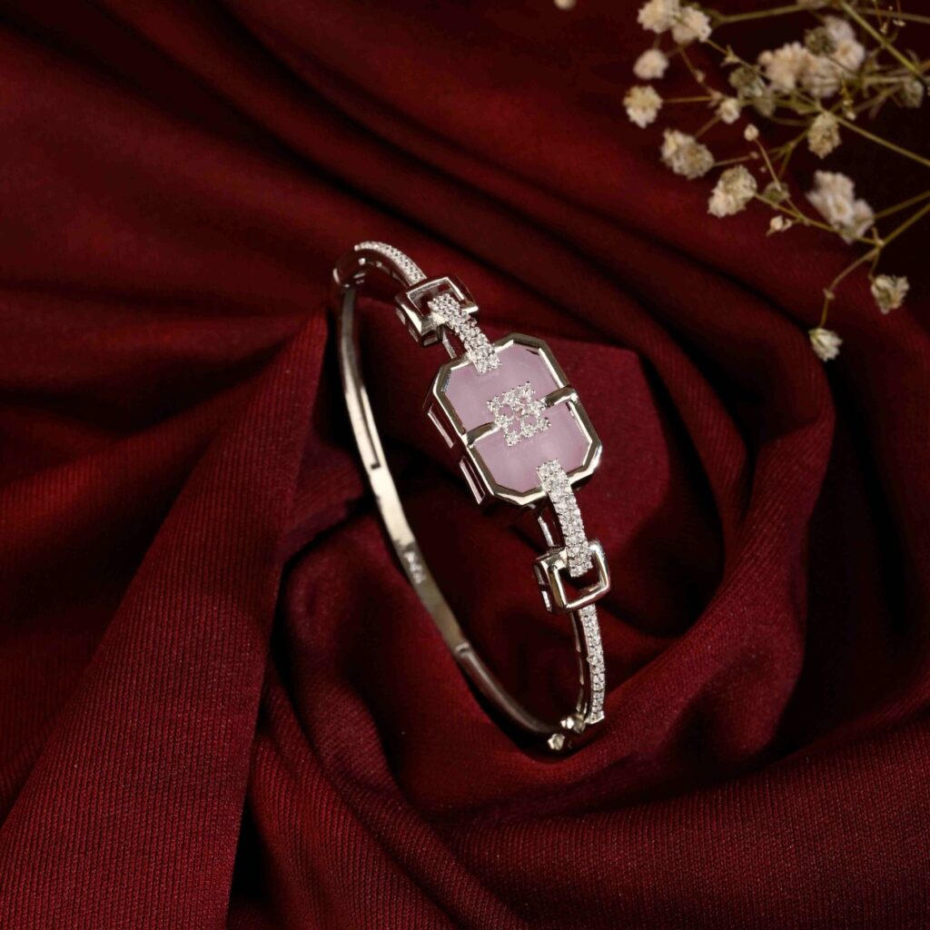 Designer Pink AD Stone Bracelet