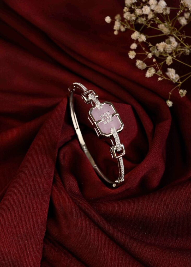 Designer Pink AD Stone Bracelet