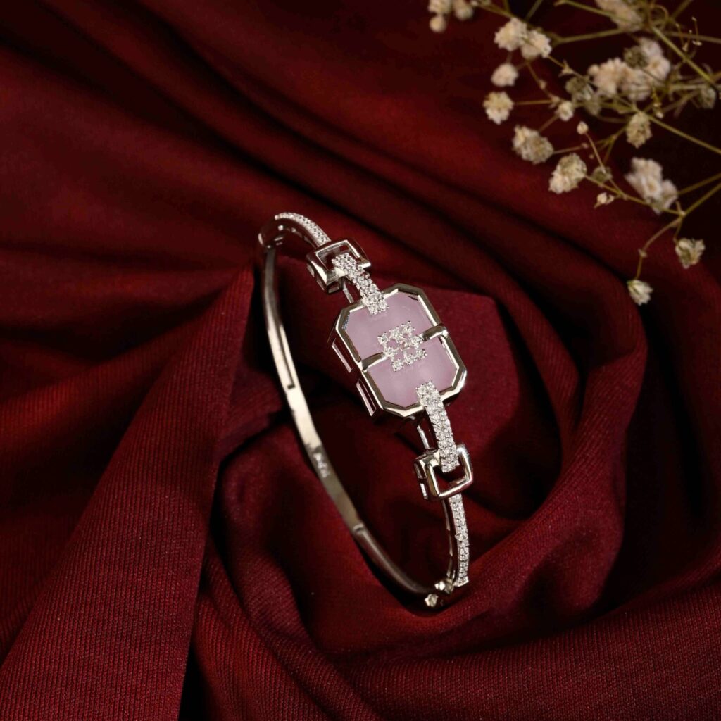 Designer Pink AD Stone Bracelet