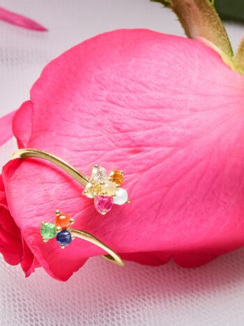 Divine Nine AD Stone Flower Ring