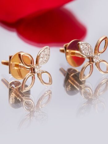 Flower Shape Diamond Studs