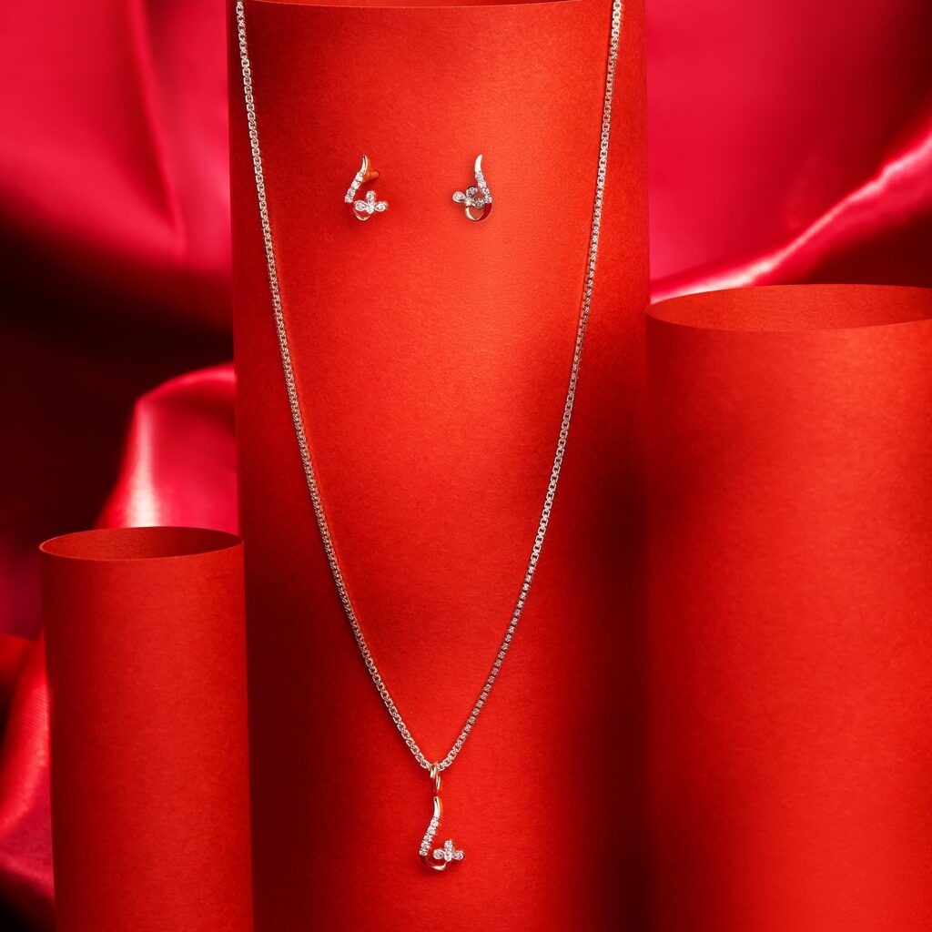 Daily Wear Diamond Pendant Set