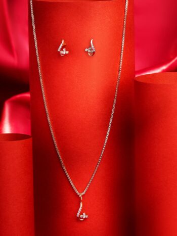 Daily Wear Diamond Pendant Set