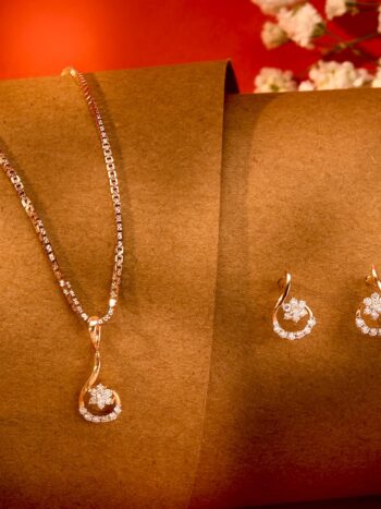 Daily Wear Diamond Pendant Set