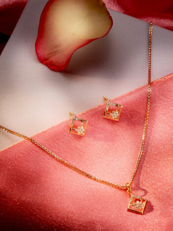 Daily Wear Diamond Pendant Set