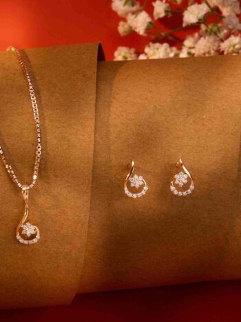 Office Wear Diamond Pendant Set