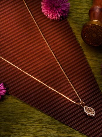 Diamond Leaf Shape Pendant