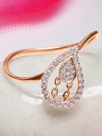 Diamond Leaf Shape Ring