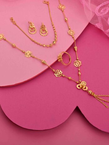 Light Weight Gold Pendant Set