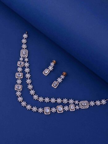 Function Wear AD Stone Gold Necklace Set