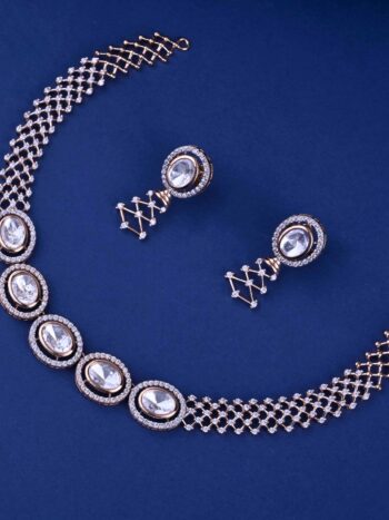 Stylish Kundan Gold Set Necklace