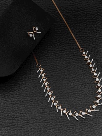 Modern Diamond Necklace Set